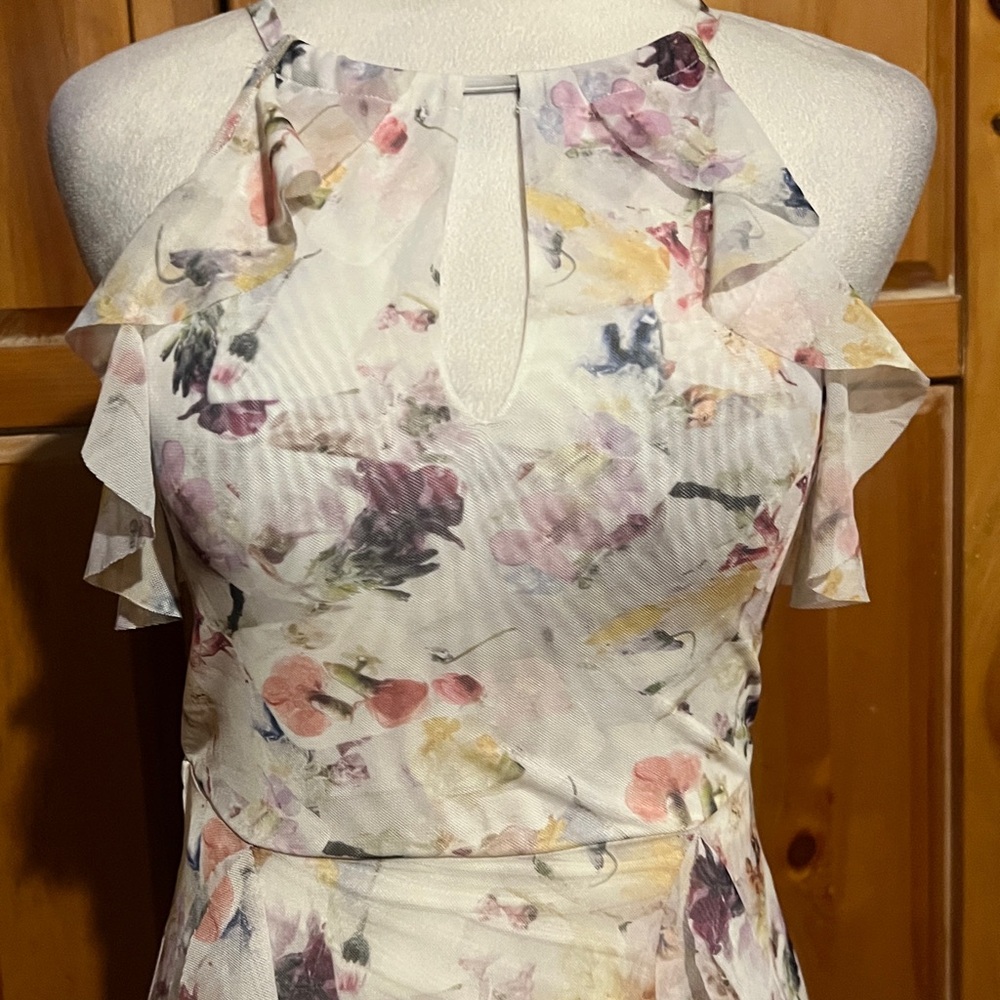 NWOT Ted Baker Lauriin Floral Halter Neck Dress Sz US 2 Or Ted Sz 0 - Picture 7 of 13